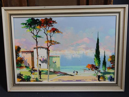 § Cecil Rochfort DOyly John (1906-1993) Santa Margarita (Italian Riviera) 20 x 30in.